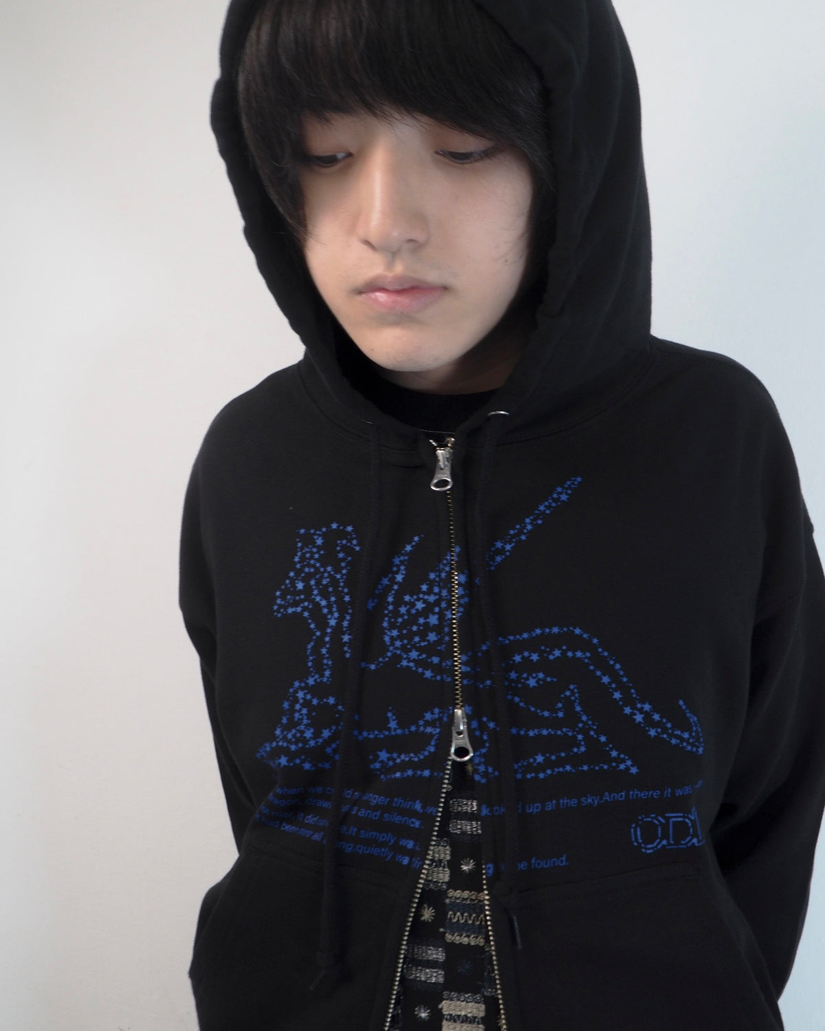 Double Zip Hoodie – Stardust Dragon (blue)