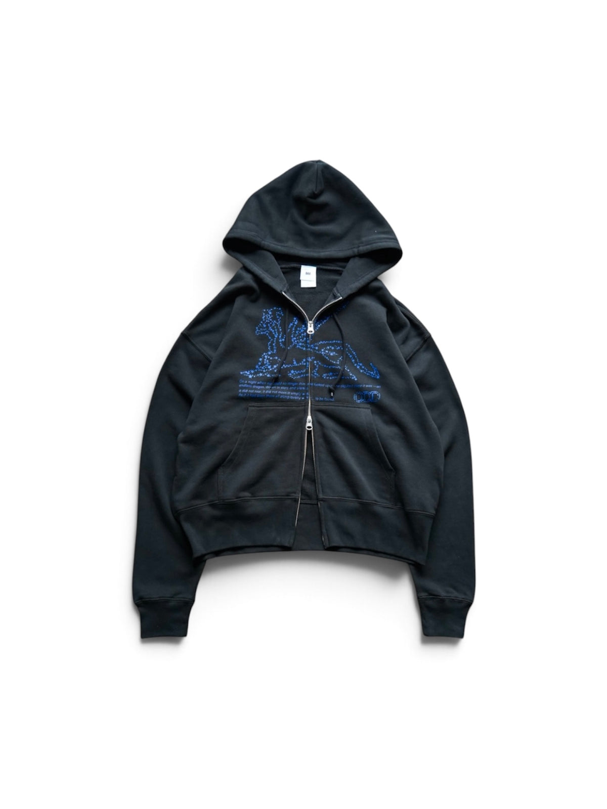 Double Zip Hoodie –  Stardust Dragon (blue)