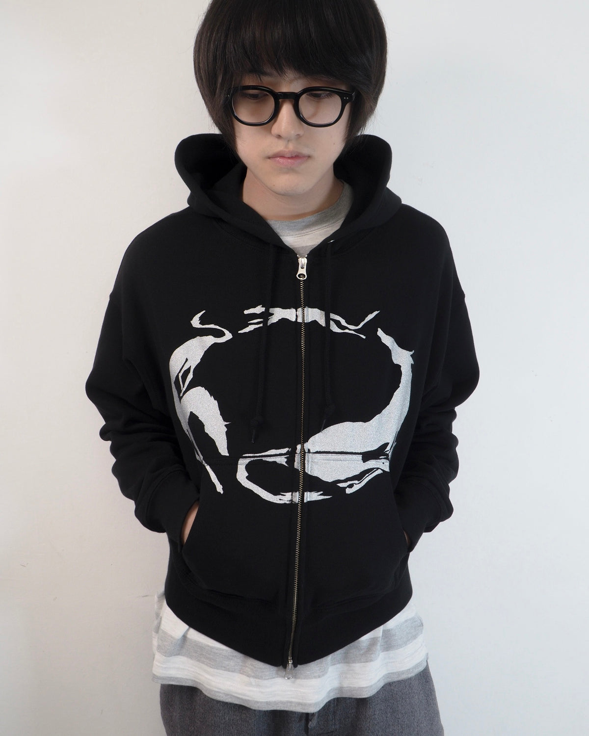 Double Zip Hoodie – Circle dog