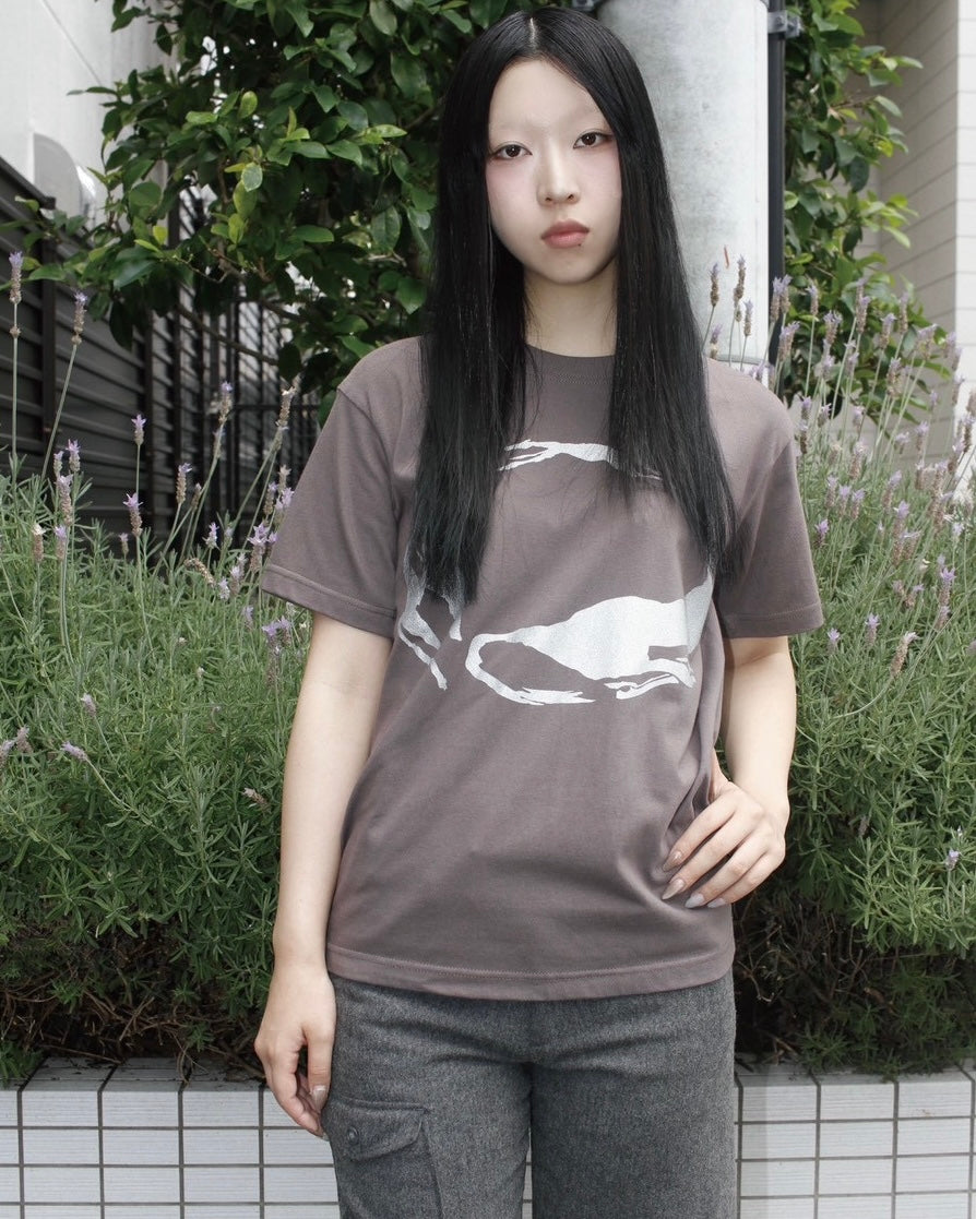Circle Dogs Tee / charcoal